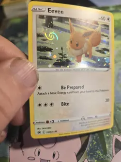 (Swirl) Eevee SWSH190 Holo Promo Sword & Shield Promo Pokemon Holo Pokemon Card - Image 1