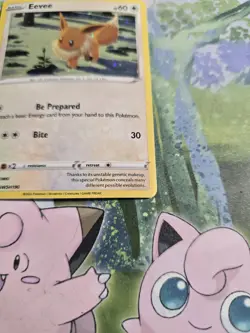 (Swirl) Eevee SWSH190 Holo Promo Sword & Shield Promo Pokemon Holo Pokemon Card - Image 3