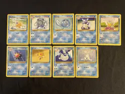 Pokemon TCG Base Set Unlimited Water Energy Card Set Non Holo - Image 1