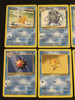 Pokemon TCG Base Set Unlimited Water Energy Card Set Non Holo - Image 2