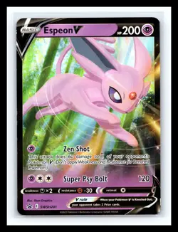 💥 Espeon V - SWSH201 - Ultra Rare - SWSH Black Star Promo Holop - Pokemon Card - Image 1