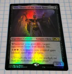 MTG Vito, Thorn of the Dusk Promo M21 127/274 Foil Rare Near Mint - Image 1