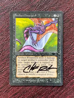 Signed ARTIFACT POSSESSION - Antiquities (ATQ) - NM - MtG Magic Christopher Rush - Image 1