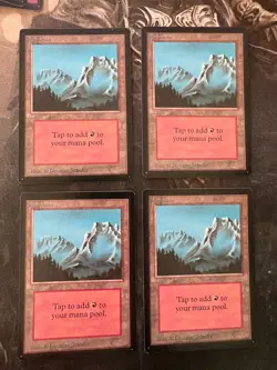 *** BETA Mountain (Blue) x4 *** NM-Mint Beauty! - NO DUTY - Vintage Magic MtG - Image 1