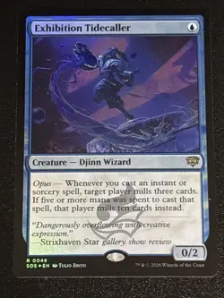 MTG Secrets of Strixhaven Exhibition Tidecaller Foil 0048 NM Rare - Image 1