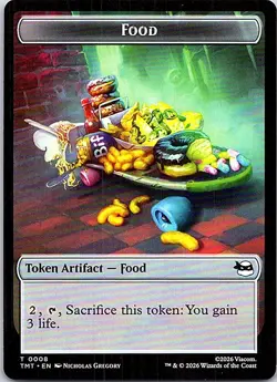 Teenage Mutant Ninja Turtles #3/8 Ninja Turtle Spirit / Food Double-Sided Token - Image 1