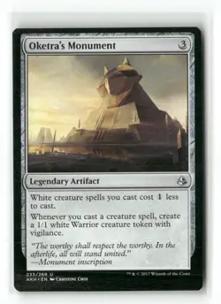 Oketra's Monument 233 Uncommon Amonkhet Magic: The Gathering Near Mint - Image 1