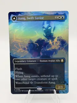 Aang, Swift Savior / Aang and La, Ocean's Fury - Borderless Foil, NM, Fast Ship - Image 1