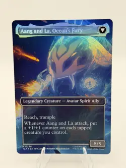Aang, Swift Savior / Aang and La, Ocean's Fury - Borderless Foil, NM, Fast Ship - Image 2