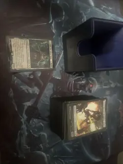 MtG Necron Dynasties Warhammer 40k Commander Deck W/Dragon Sleeves - Image 1