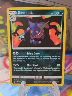 Pokemon TCG Cards Greninja 117/214 Unbroken Bonds Reverse Holo Rare NM+ - Image 1