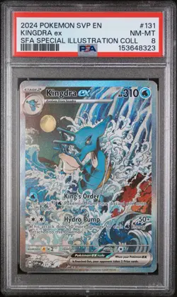 2024 POKEMON SVP EN-SV BLACK STAR PROMO #131 KINGDRA EX PSA 8 - Image 1