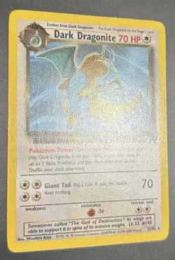Pokemon Dark Dragonite Team Rocket Rare 22/82 Unlimited Rare Pokemon Card TCG - Image 2