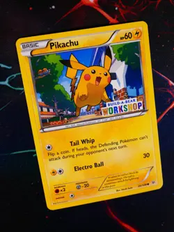 MP Pokemon (Build-A-Bear)PIKACHU Card XY ROARING SKIES Set 20/108 Workshop Stamp - Image 2