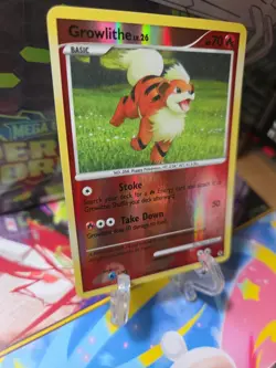 Growlithe - 63/111 - Rising Rivals 2009, Reverse Holo Pokemon TCG - Image 2