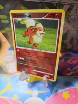 Growlithe - 63/111 - Rising Rivals 2009, Reverse Holo Pokemon TCG - Image 3