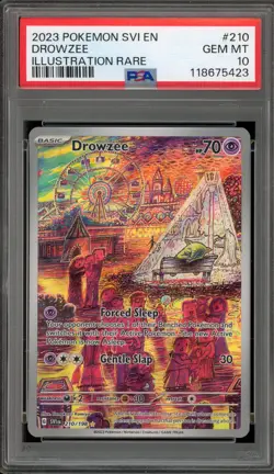 Pokemon Drowzee Scarlet & Violet Illustration Rare #210 PSA 10 Gem Mint - Image 1