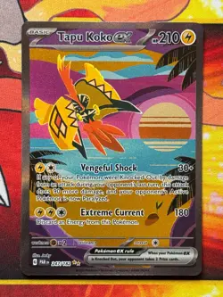Tapu Koko ex 247/182 Special Illustration Rare (SIR) - Pokemon SV: Paradox Rift - Image 1