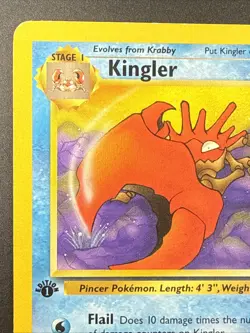 Pokemon TCG - Kingler 38/62 Lightly Played Uncommon Fossil 1st Edition - Image 2