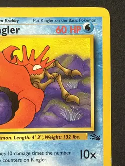 Pokemon TCG - Kingler 38/62 Lightly Played Uncommon Fossil 1st Edition - Image 3