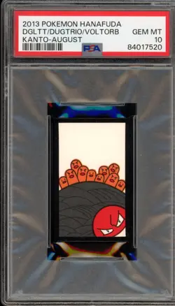 Pokemon Diglett/Dugtrio/Voltorb Hanafuda Kanto August PSA 10 Gem Mint - Image 1