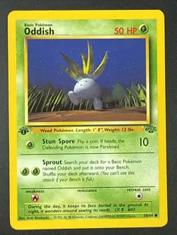 Pokemon TCG - Oddish 58/64 Lightly Played Common Jungle 1st Edition - Image 1
