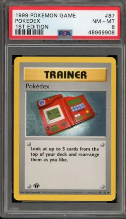 Pokemon Pokedex Base Set Shadowless 1st Edition #87 PSA 8 - Image 1