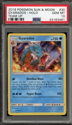 Pokemon Gyarados Team Up Holo Rare #30 PSA 10 Gem Mint - Image 1