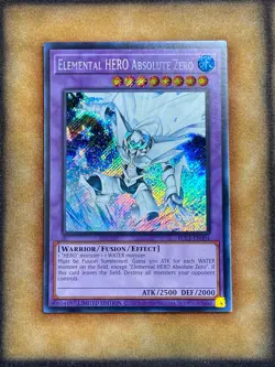 Yugioh Elemental HERO Absolute Zero BLC1-EN004 Secret Rare Limited Edition NM - Image 1