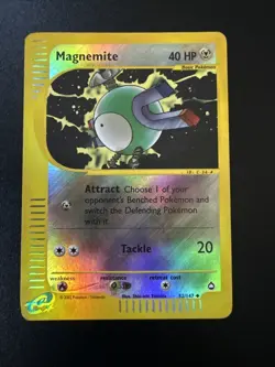 Magnemite Reverse Holo 52/147 Aquapolis English Pokemon TCG LP - Image 1