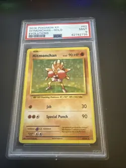 2016 Pokemon XY Evolutions Hitmonchan 62/108 Holo Rare PSA 9 MINT (796) - Image 1