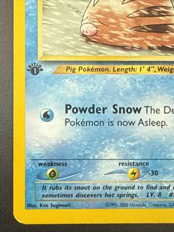 2000 Pokemon Neo Genesis 1st Edition #79/111 Swinub - Image 5