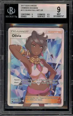Pokemon Olivia Crimson Invasion Full Art #111 BGS 9 Mint - Image 1