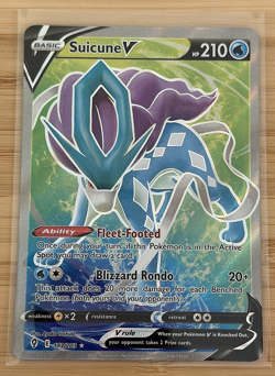 Suicune V 173/203 Full Art Ultra Rare Evolving Skies Pokemon NM - Image 1
