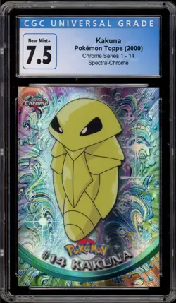Pokemon Topps Chrome Kakuna Spectra #14 CGC 7.5 - Image 1