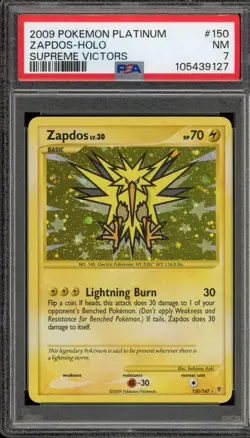 Pokemon Zapdos Supreme Victors Holo Secret Rare #150 PSA 7 - Image 1