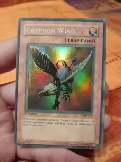 Yugioh Gryphon Wing SDP Faded Misprint 1st Edition (Ex CGC 8.5) - Image 1