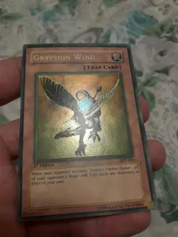 Yugioh Gryphon Wing SDP Faded Misprint 1st Edition (Ex CGC 8.5) - Image 3
