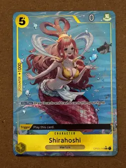 One Piece CCG Shirahoshi OP03-116 UC Rare Art Holo Foil English - Image 1