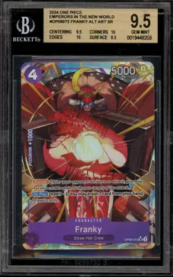 One Piece CCG Franky Emperors In the New World Alt Art OP09-072 BGS 9.5 - Image 1