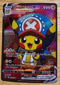 One Piece x Pokemon Pikachu Chopper ACG HOLO Card - Image 1