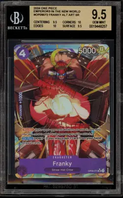 One Piece CCG Franky Emperors In the New World Alt Art OP09-072 BGS 9.5 - Image 1