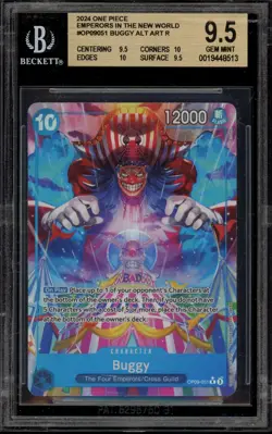 One Piece CCG Buggy Emperors In the New World OP09-051 BGS 9.5 - Image 1