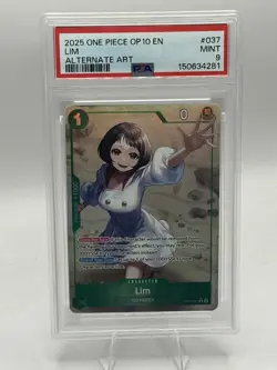 2025 One Piece Lim Alternate Art Rare OP10-037 PSA 9 Mint English - Image 1