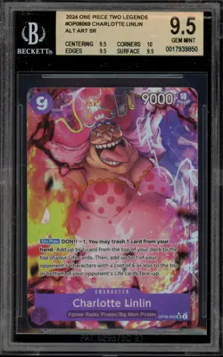 One Piece CCG Charlotte Linlin Two Legends Alternate Art OP08-069 BGS 9.5 - Image 1