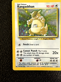 Kangaskhan 5/64 Holo Rare ERROR No Set Symbol Jungle Misprint Pokemon Card LP - Image 5