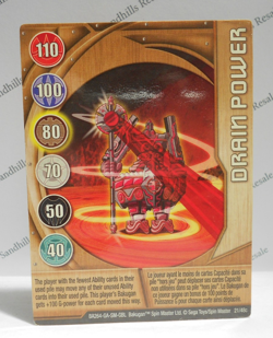 Bakugan Card - Drain Power - Copper Gate Card - BA264 - 21/48c - 2008 - Image 1