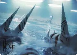 Seachrome Coast Art Card (Gold-Stamped Signature) Art Series: Phyrexia: All Will - Image 1