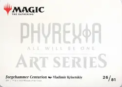 Forgehammer Centurion Art Card (Gold-Stamped Signature) Art Series: Phyrexia: Al - Image 2