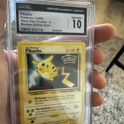 1999 Pikachu Black Star Promo #4 Pokemon Card WB the First Movie CGC 10 - Image 1